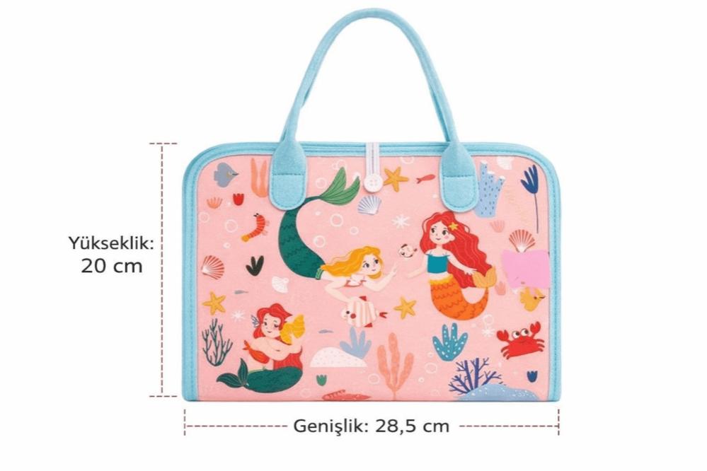 Montessori Aktivite Çantası | 8 Sayfa Dinazor Ve Deniz Kızı Temalı