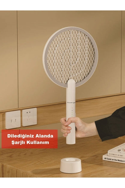 USB Şarjlı Uv Işıklı Elektrikli Sivrisinek Öldürücü Raket Sinek Öldürücü Sineksavar